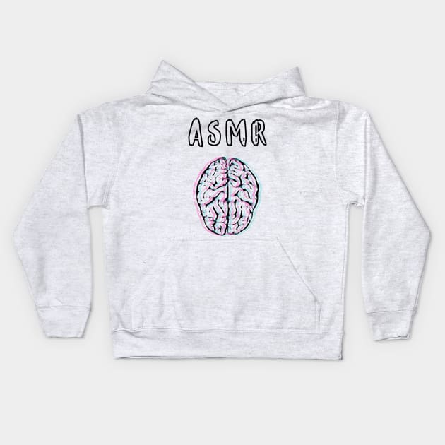 ASMR Brain Tingles Kids Hoodie by Not Art Designs